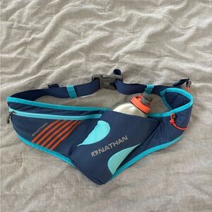 Nathan Peak Running Hydration Waist Pack Belt Blue OS